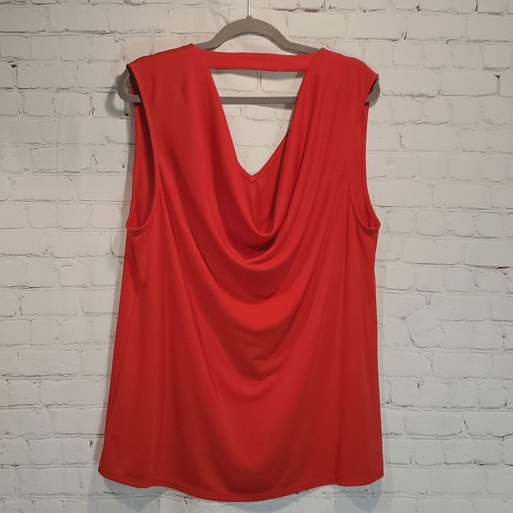 Robert Rodriguez red drape back sleeveless top - image 7