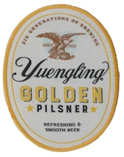 Yuengling Golden Pilsner Uniform or Shirt Patch  4" X 3"