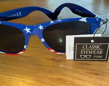 USA Flag Sunglasses Patriotic Eyewear UV400 Protection USA Blue
