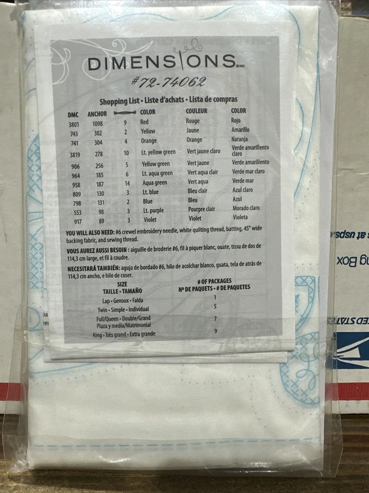 D72-74062 Dimensions Stamped Cross Stitch- Four Petals Quilt Blocks - Image 2 of 2