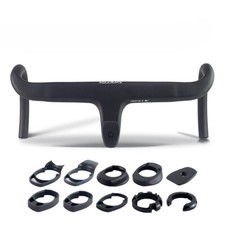 Road Bike Drop Bar Carbon Fiber Integrated Handlebar Internal Cable Bike Parts