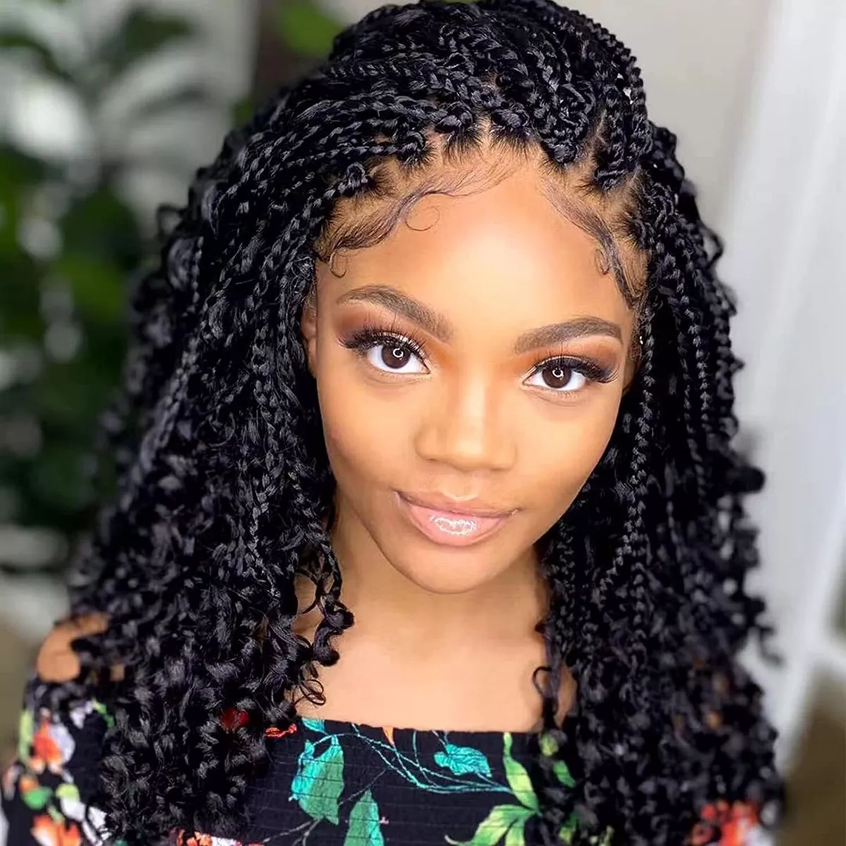 14 inch Goddess Box Braids Crochet Hair Boho Box Braids 8 Packs