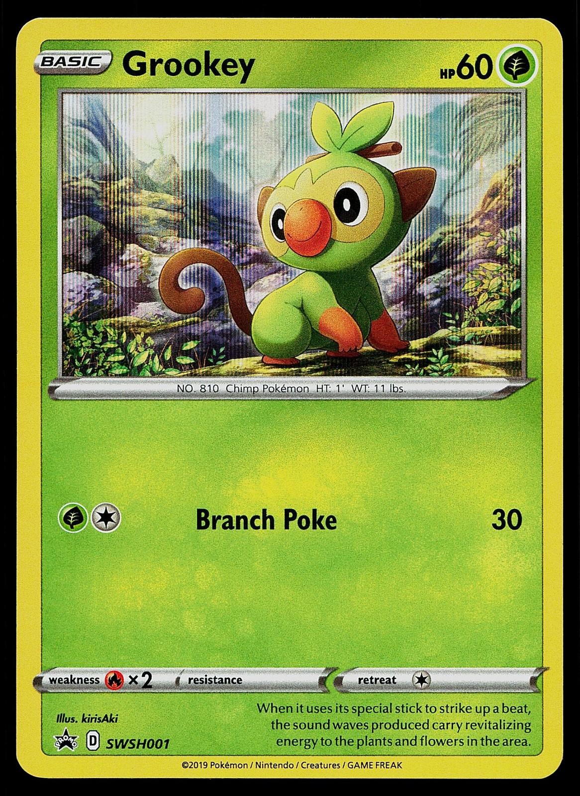 Pokemon Card Sword & Shield Promo Grookey SWSH001 Holo