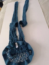 Wolford Micro Fish Scale Net Tights Blue Size M  New