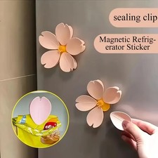 Sakura Magnetic Fridge Bag Clip Flower Snack Sealing Chip Food Storage UK