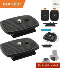 2 Pcs 42mm Tripod Quick Release Plate Camera Mounting Adapter Parts Replaceme...