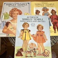 Shirley Temple Paper Doll Book Lot Full Color w/ Clothing Celebrity Theme