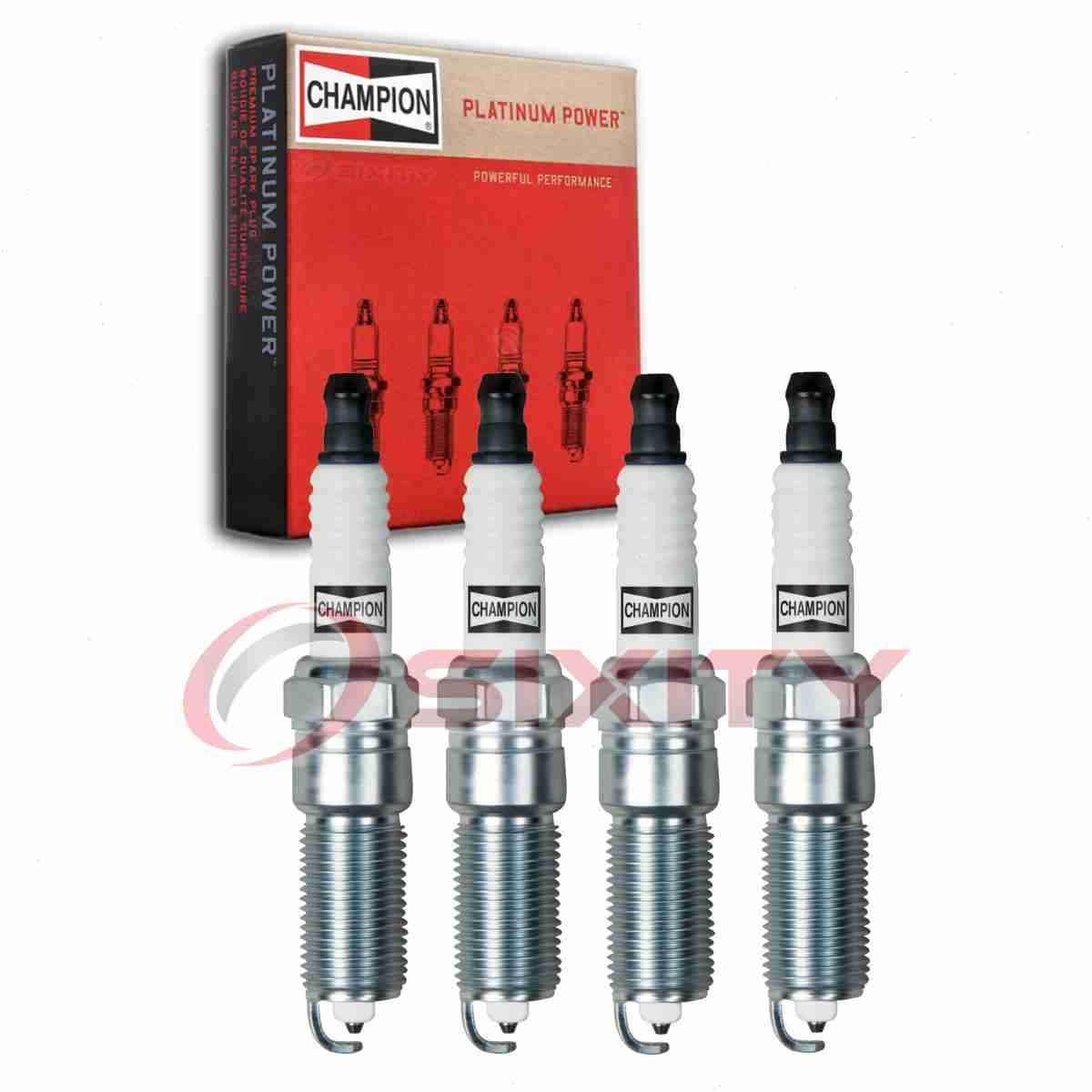 4 pc Champion Platinum Spark Plugs for 2016-2017 Cadillac ATS 2.5L L4 pe