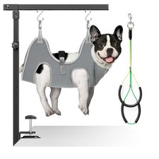 Adjustable Dog Grooming Arm with Clamp, 26 40 Height, S Hammock with Back B...