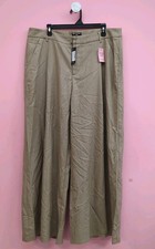 Pretty Little Thing Woven Pinstripe Straight Leg Women's Trouser US 14 Taupe