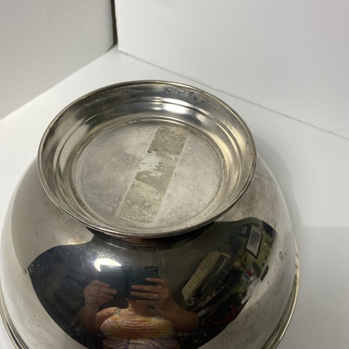 "Cuenco de bayas con pedestal de plata vintage de 10"" X 5"" plateado" - Imagen 5 de 5