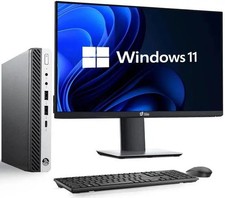 HP ProDesk 600 G5 Mini i5-9500T 8GB RAM 512GB SSD 24 in Monitor AX210 Mini