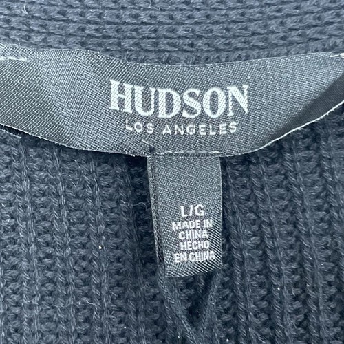 Hudson Los Angeles Womens Black Cotton Buttondown Cardigan Sweater L 6651 - Picture 5 of 10