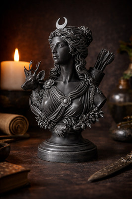 Artemis Statue Griechische Göttin - Büste Griechische Mythologie - Skulptur Diane Chass