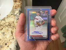 2024 Bowman Draft Chrome Braylon Doughty True Blue Refractor Auto /150 #CPA-BD