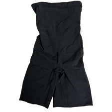 Spanx High Waist Mid Thigh Shorts Size M Black Tummy Shapewear