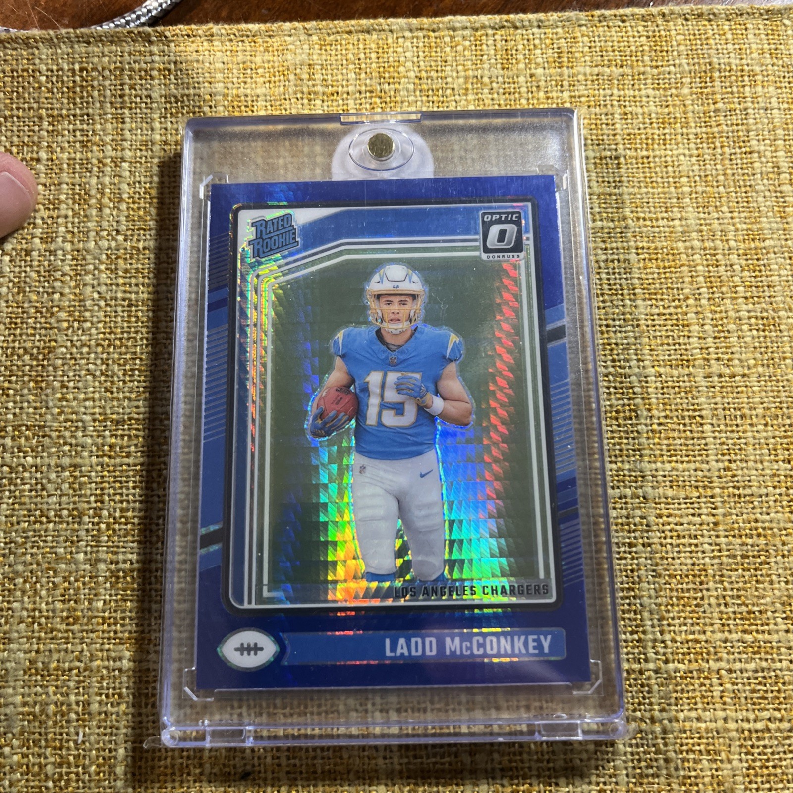 2024 Panini Optic Rated Rookie Ladd McConkey #266 Blue Scope COLOR MATCH