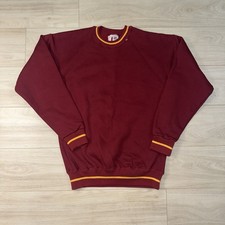 Vtg Legends Athletics Varsity Sweatshirt Mens Medium USA Made Red Striped Cuffs
