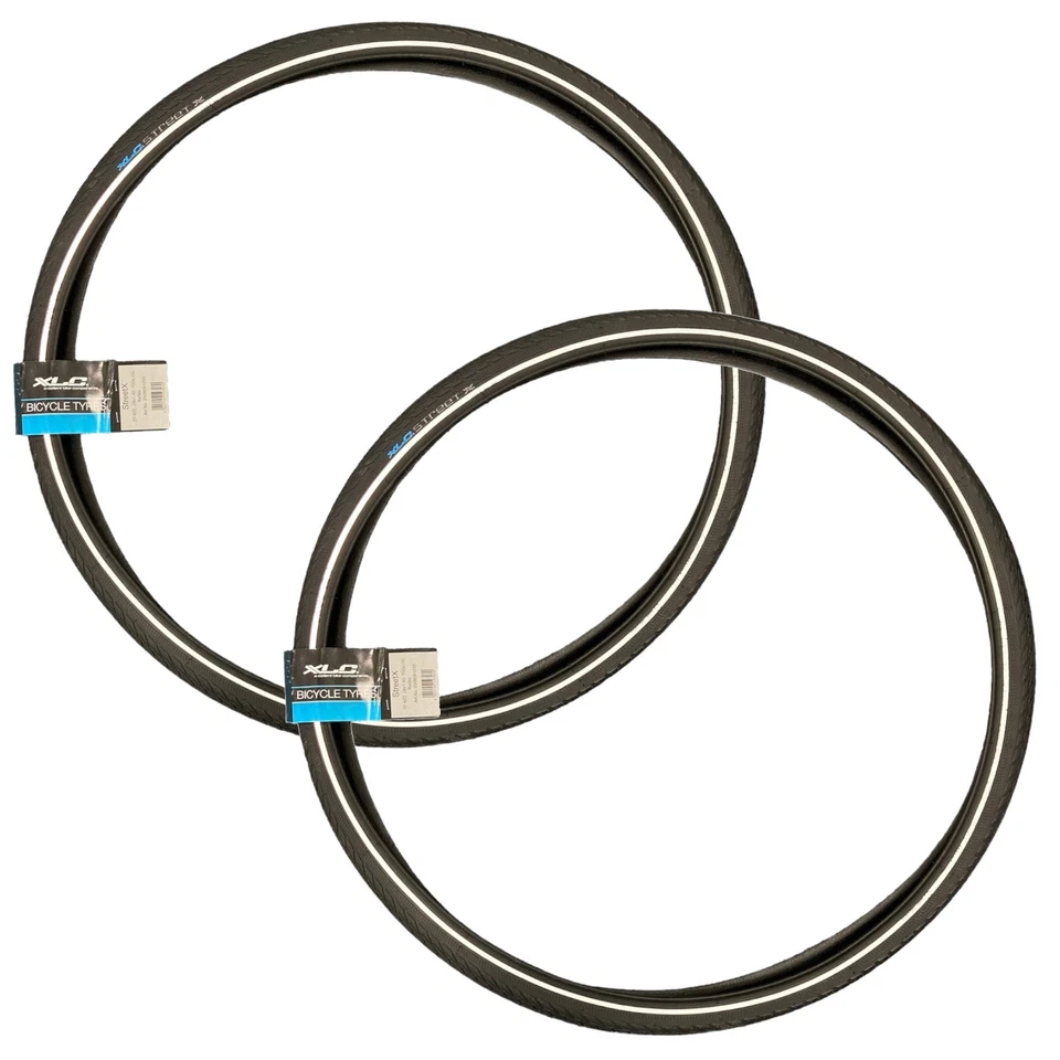 700c Reflective Bike Tyre 700 x 35c Urban Hybrid Pair of Bike Tyres XLC Street X - Image 2 of 3