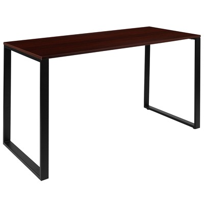 Flash Furniture Tiverton 55''W Industrial Modern Computer Desk Mahogany/Blank
