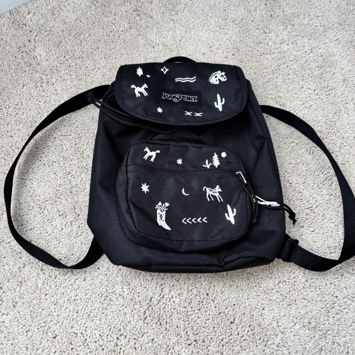 JanSport Highlands Mini Pack FX Yeehaw Horse Embroidered Black