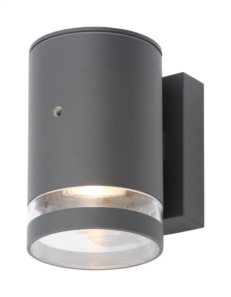 Outdoor Light Grey Lens Spot IP44 Anthracite Photocell Zink ZN-34043-ANTH