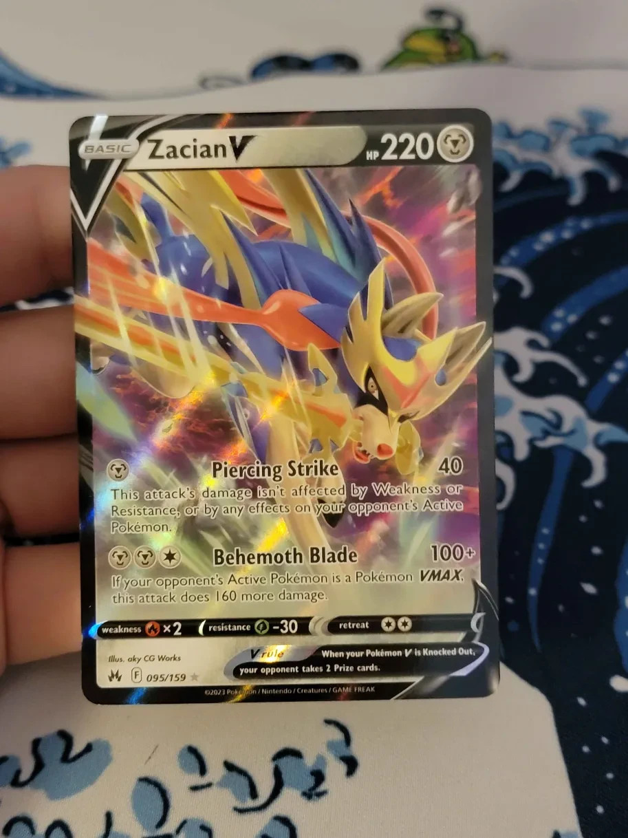 Zacian V Ultra Rare Crown Zenith 095/159 NM Pokemon Card