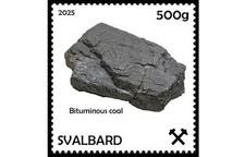SVALBARD SPITSBERGEN 2025 MINERALS BITUMINOUS COAL MNH LOCAL STAMP