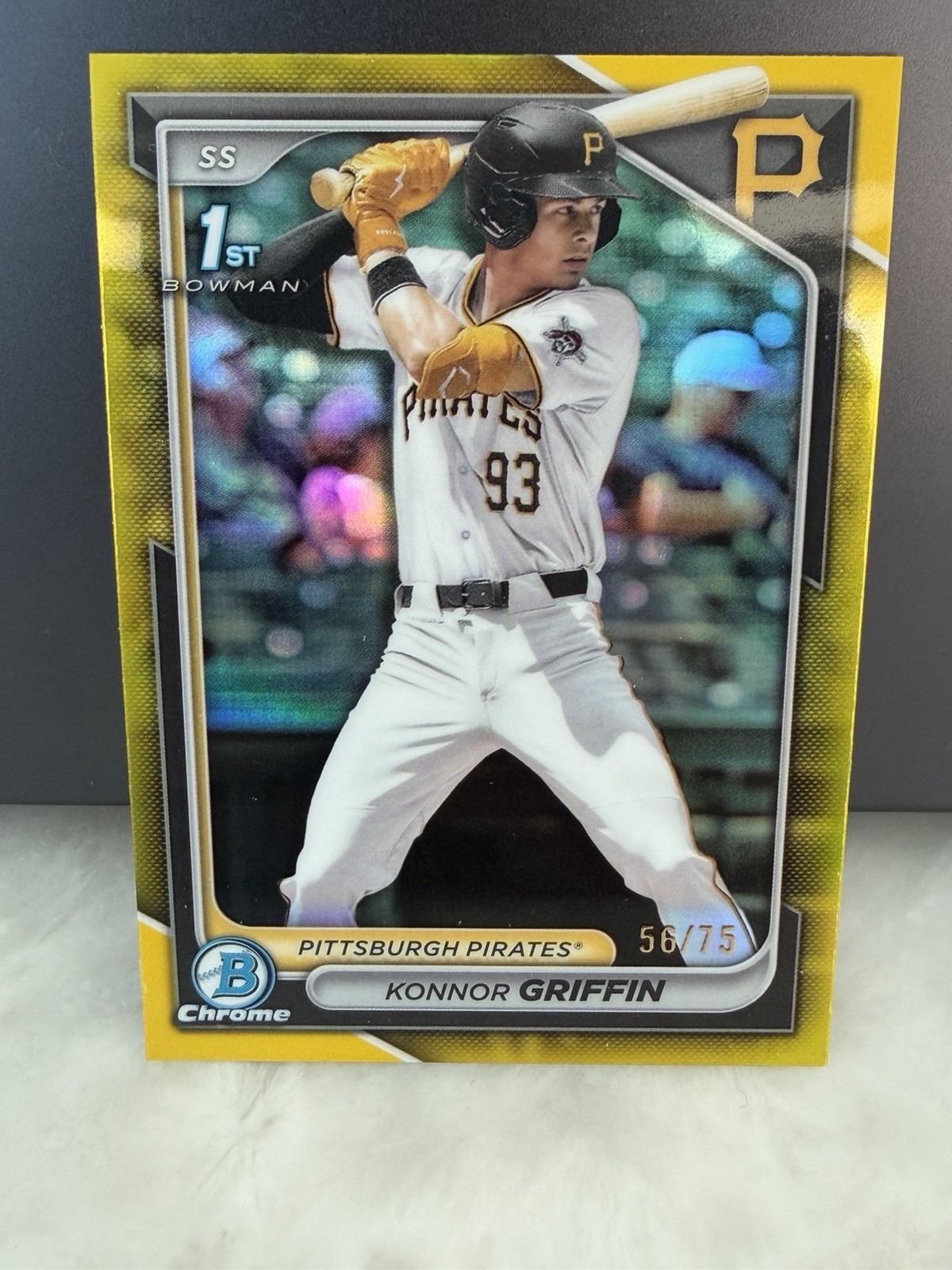 2024 Bowman Draft Chrome Konnor Griffin TRUE YELLOW /75 COLOR MATCH BDC-22 1st