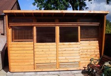 12 x 6 Pigeon Loft with Dowelled Doors Behind Front Doors