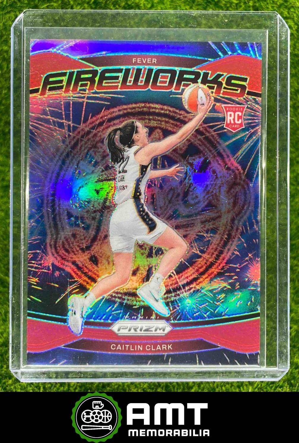 2024 Panini WNBA Prizm #13 Caitlin Clark Fireworks Red 65/99 Indiana Fever RC