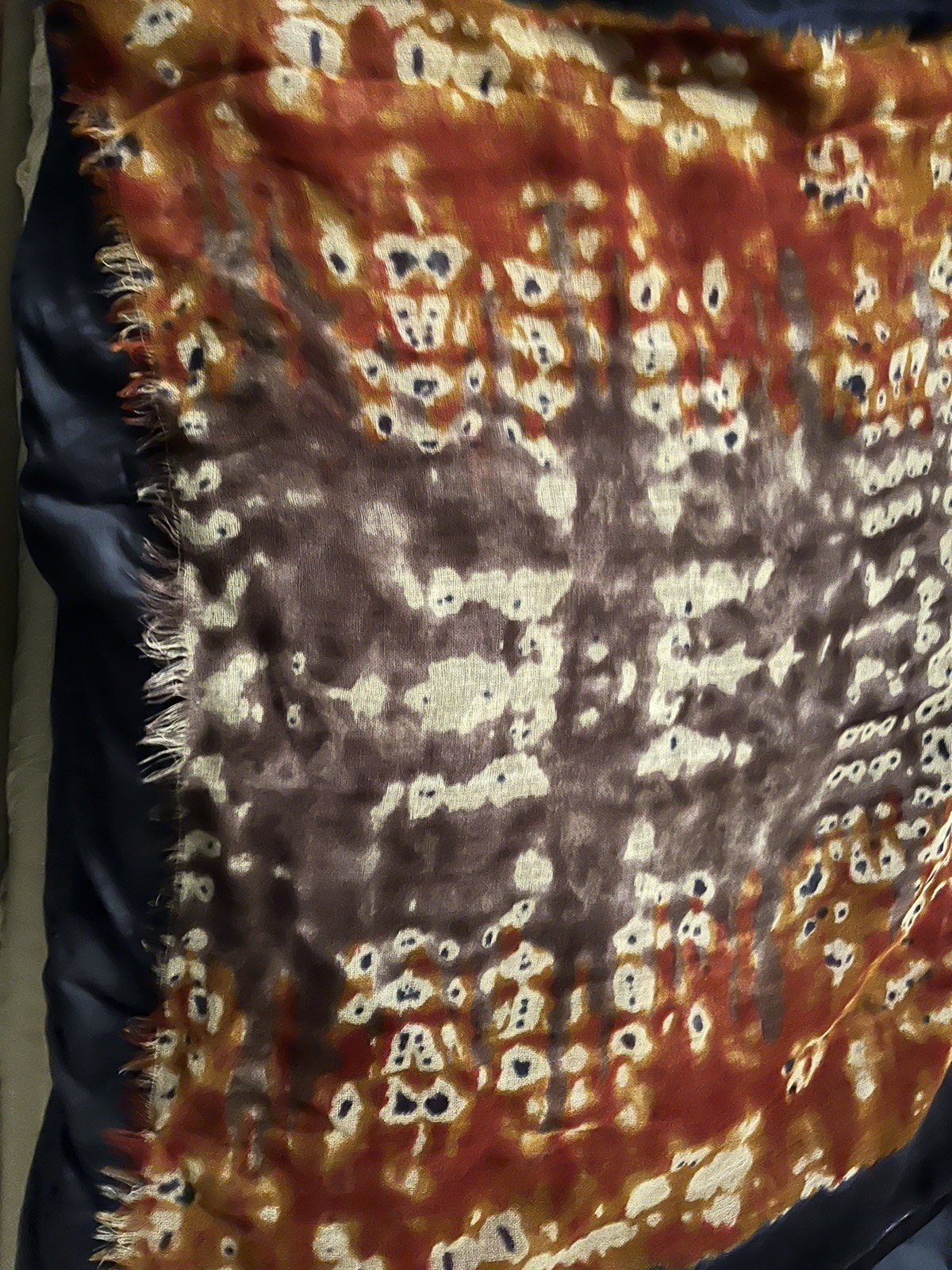 BINDYA TIE DYE 100% WOOL LARGE RECTANGULAR SCARF … - image 2