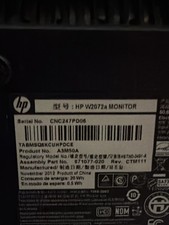 HP W2072a 20-inch LED Backlit LCD Monitor with Power Cables