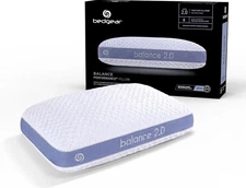 Bedgear Balance Performance Pillow Size 2.0 Medium Firmness Dri-Tec Cover White 