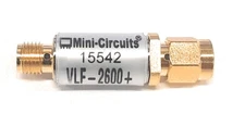 Mini-Circuits VLF-2600+ Coaxial Low Pass Filter, DC - 2600 MHz, 50 Ohm, SMA M/F