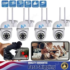 4 Pack Wireless 5G WiFi 1080P Security Camera System Smart Outdoor Night Vision