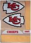 KANSAS CITY CHIEFS FULL SIZE FOOTBALL HELMET DECALS WITH BUMPERS