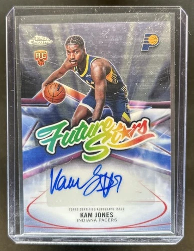 2025-26 Topps Chrome Kam Jones Future Stars Auto RC Rookie #FS-KAM Pacers