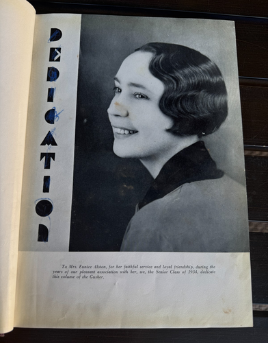 1934 Yearbook Gusher Shreveport Louisiana Byrd High School GUC Purple Read - Picture 8 of 18
