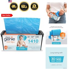 Easy Roll Refill 30 Bags Per Refill Holds Up to 1410 Newborn Diapers Od...