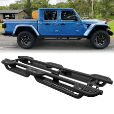 For 2020-2025 Jeep Gladiator JT 4 Doors Steel Side Step Nerf Bars/Running Boards