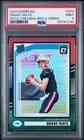 2024 Donruss - Rated Rookie Drake Maye #379 Optic Preview Red & Green Prizm PSA9
