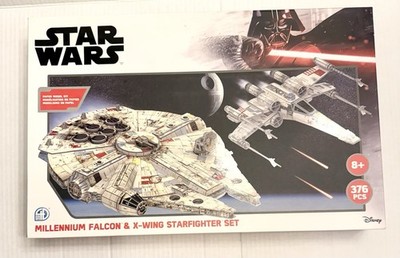 Disney Star Wars Millennium Falcon & X-Wing Starfighter Set Paper Model Kit NEW