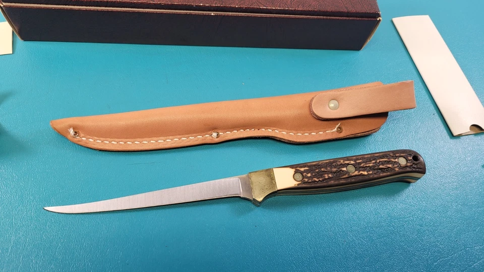 Uncle Henry Schrade+ 美国 168 片刀 + 刀鞘带盒 NOS TR637 — 第 4/4 张图片