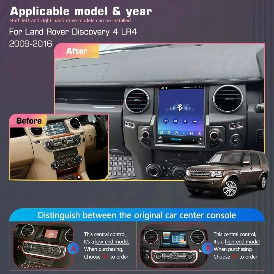 Radio estéreo GPS CarPlay 9,7" para Land Rover Discovery4 LR4 2009-2016 2+32G Foto 2 de 4