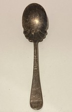 Antique Holmes  Edwards Silver-Plated XIV Ornate Shell Sugar Spoon