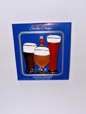 3 beer glasses Christmas ornament Regent Square Studio Design crystals New