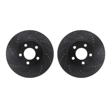 Dynamic Friction Company 8002-54075 Brake Rotors   Drilled & Slotted   Black