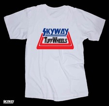 Skyway Tuff Wheels White T-shirt Bmx Freestyle Racing 80s Launch Skyway Tuff Wheels White T-shirt Bmx Freestyle Racing 80s Launch