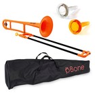 pInstruments Jiggs pBone-Plastic Trombone-Orange, (PBONE1OR)